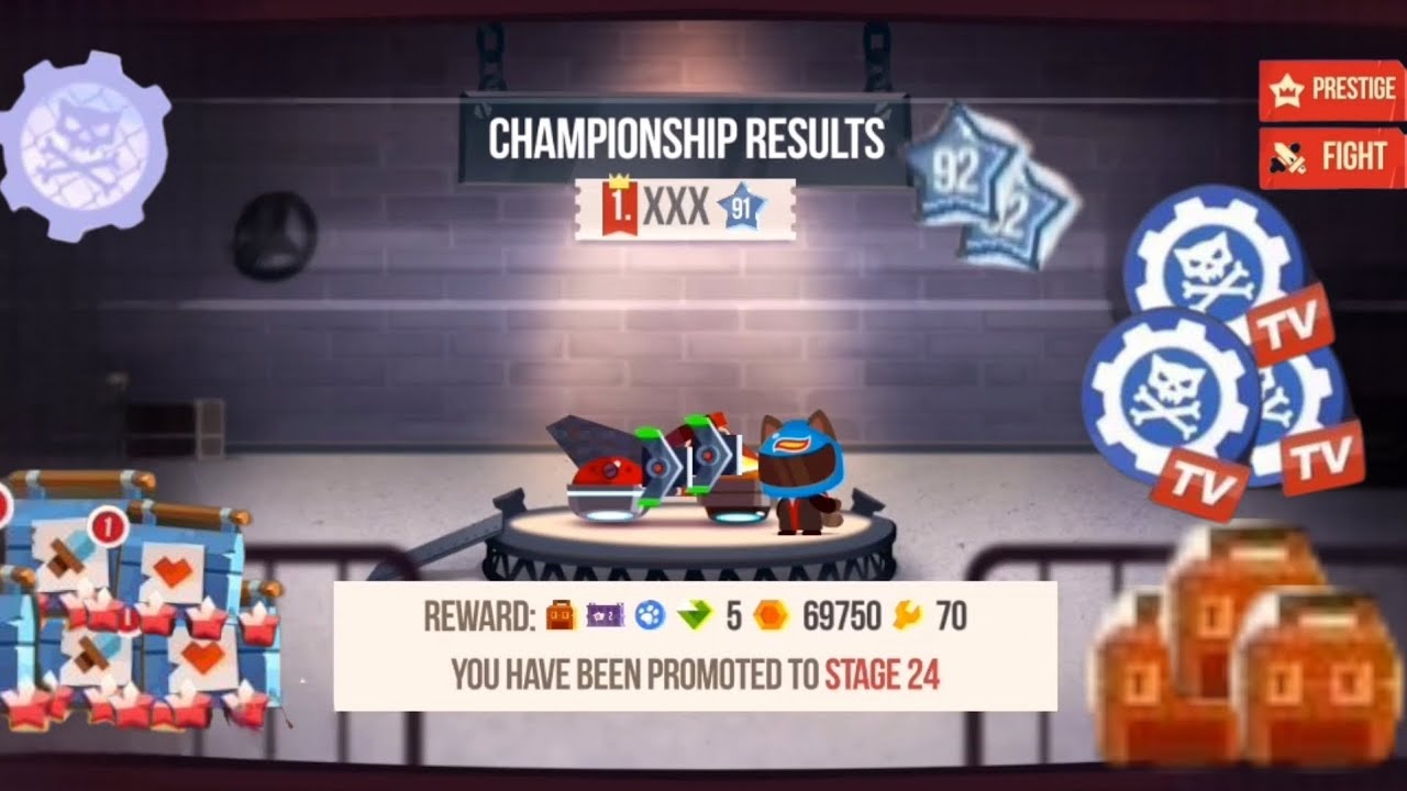 C.A.T.S INSTANT PROMOTING FROM STAGE 1 TO 91 (40 Instant Promotions) Crash Arena Turbo Stars