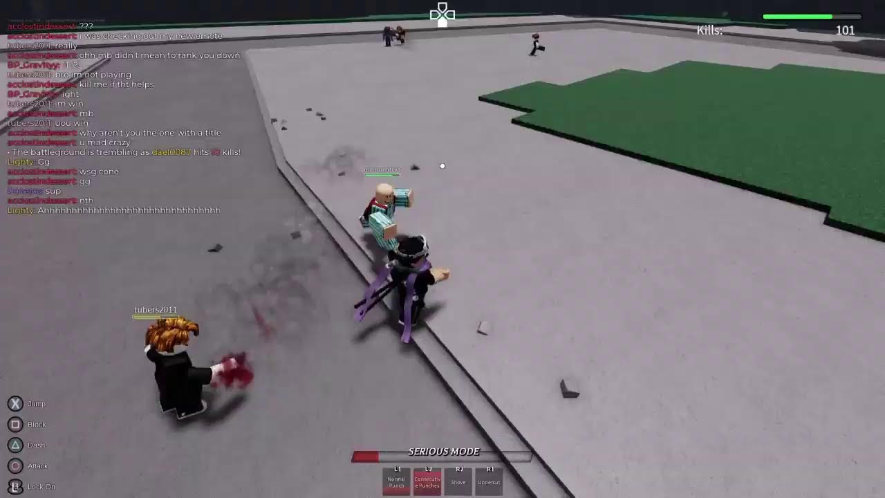 Playing roblox the strongest battle grounds