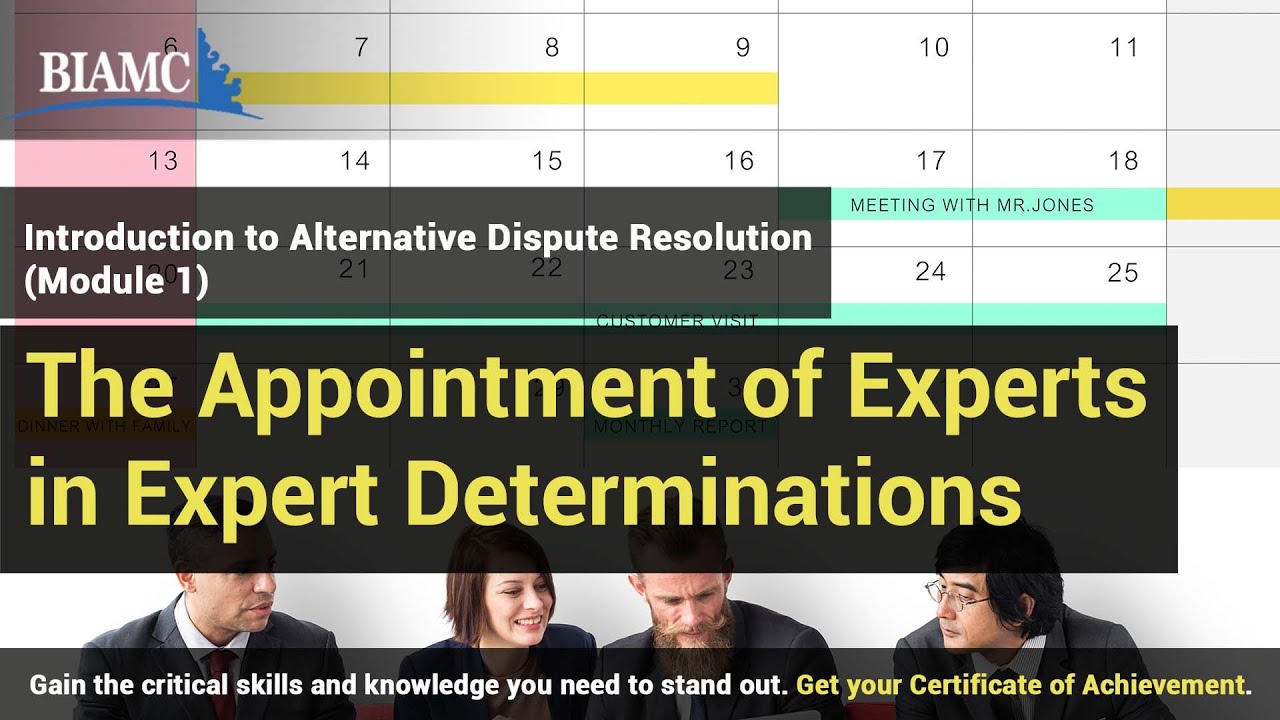 The Appointment of  Experts in Expert Determinations