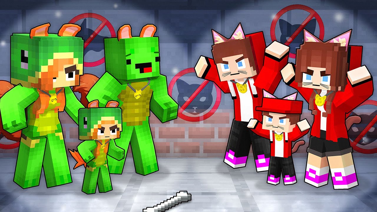 Cats JJ vs Dogs Mikey - Maizen Minecraft Animation