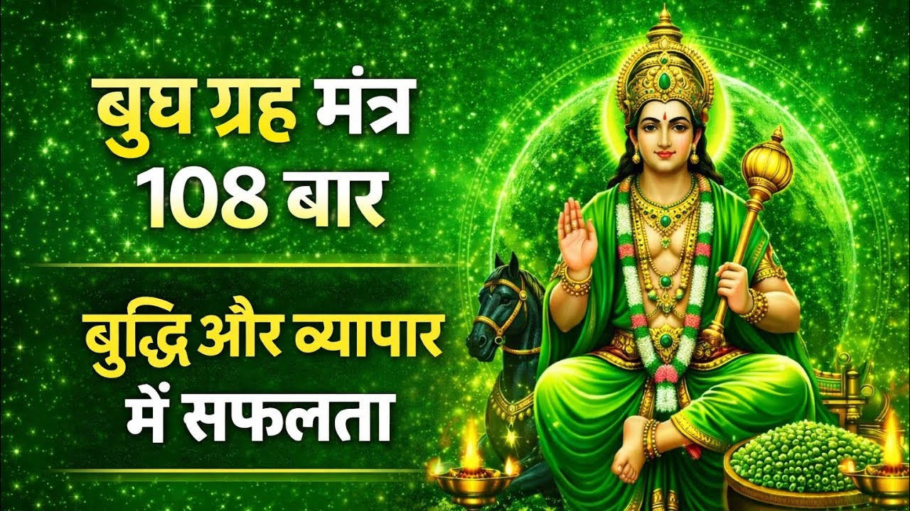 बुध ग्रह मंत्र 108 बार | बुद्धि, वाणी और व्यापार में सफलता | Budh Grah Mantra 108 Times