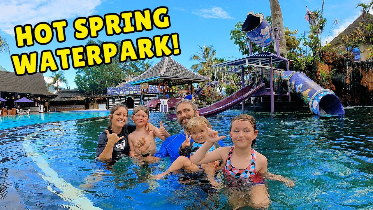 Americans Visit TOYA DEVASYA | Natural Hot Spring WATERPARK | Bali with KIDS | Bali Road Trip