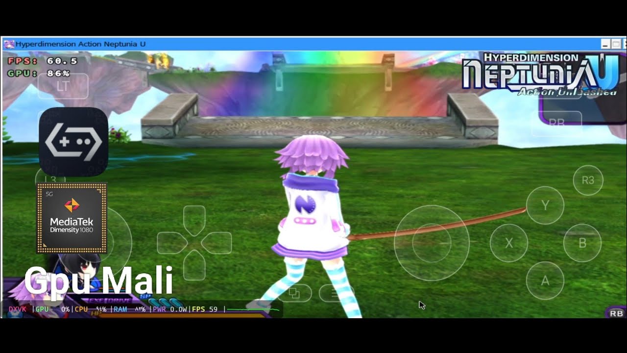 Emulator Gamehub(Gamefision) 4.1.5|Hyperdimension Neptunia |Mediatek dimensity 1080