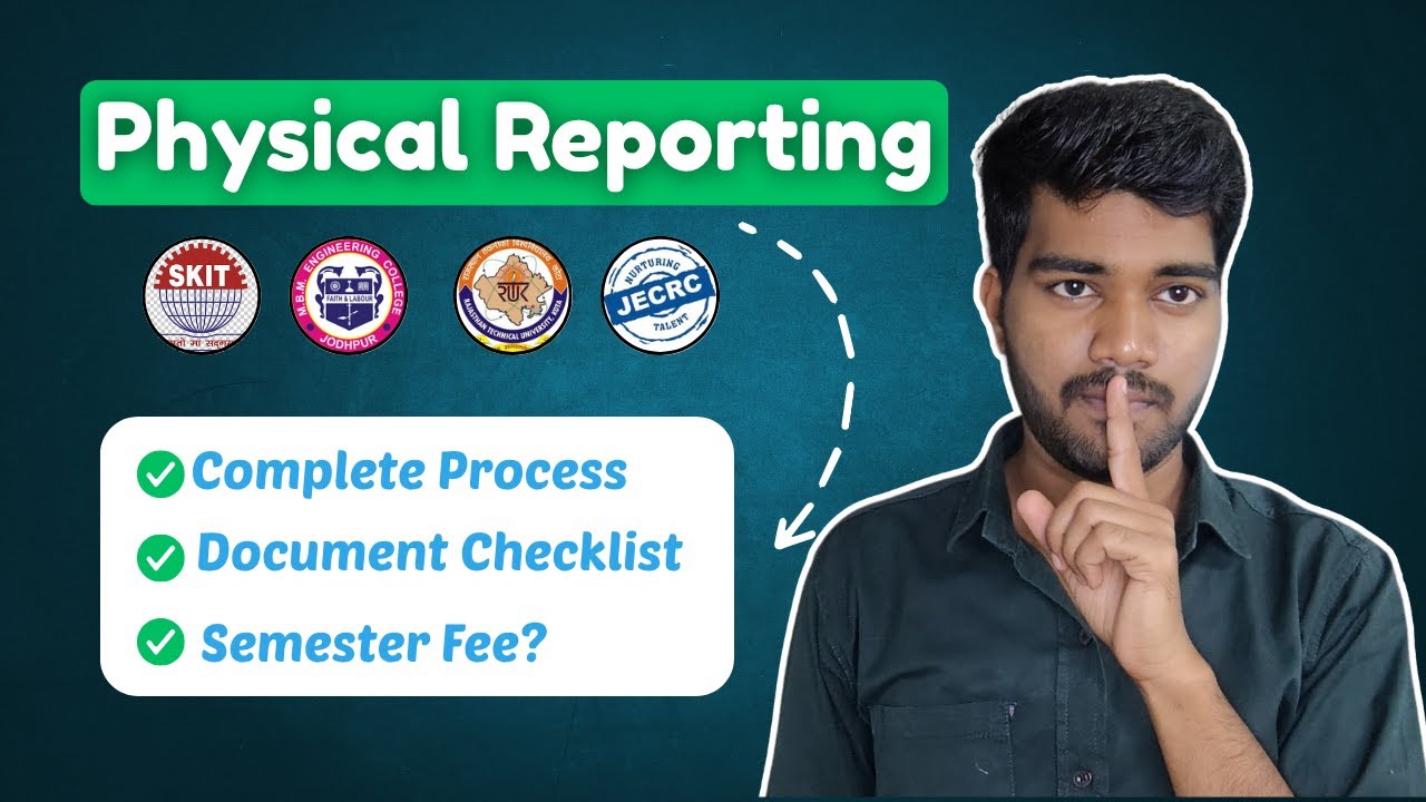 REAP 2025 💥 Physical Reporting Explained | Allotment Ke Baad Kya Zaruri Hai?