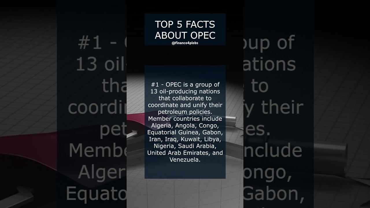 TOP 5 FACTS ABOUT OPEC #opec #opecplus #oil #countries #oilexport #gdp #viral