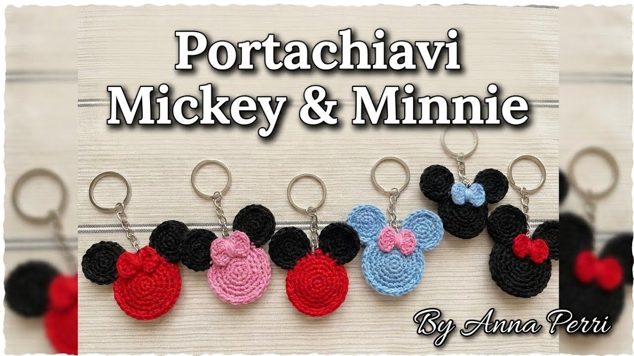 Portachiavi Mickey Mouse & Minnie ( Keychain - Llavero ) by Anna Perri