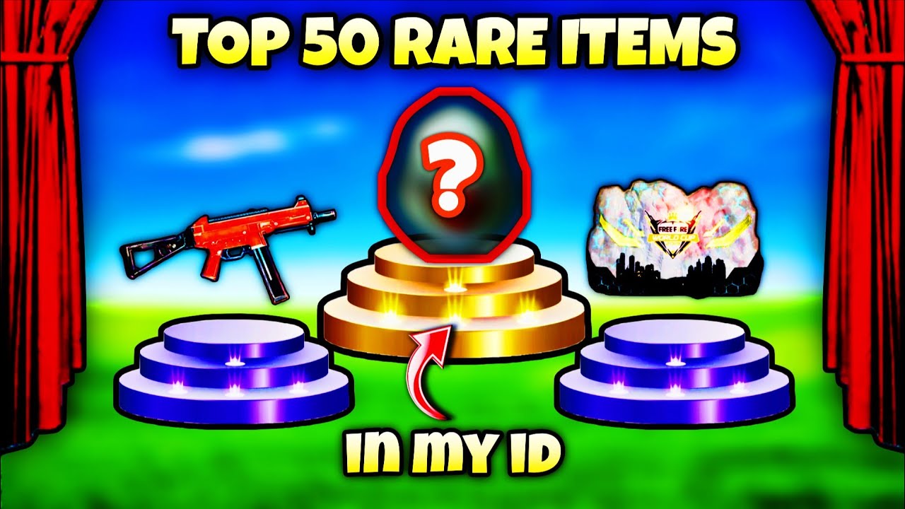 TOP 50 FREE FIRE RARE ITEMS IN MY ID | THAT YOU NEVER SEEN🤫