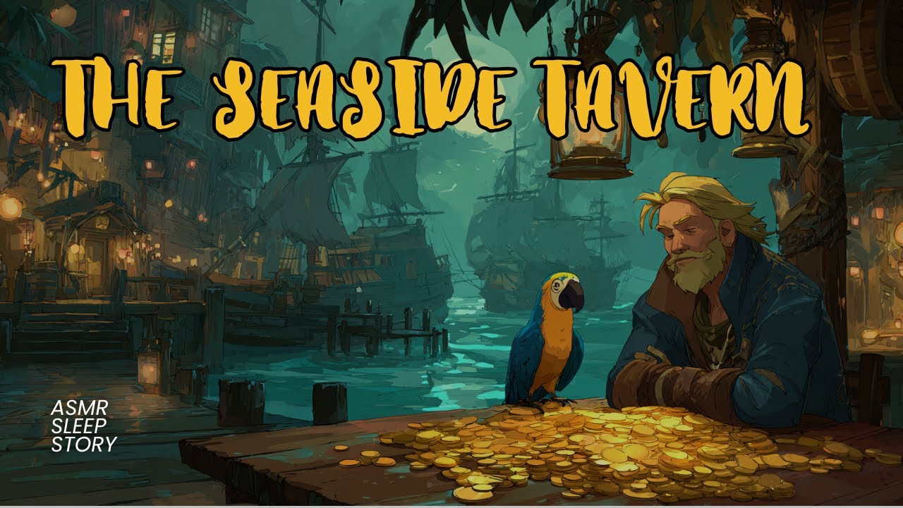 Fall Asleep to Cozy Seaside Tavern Tales | D&D Pirate Fantasy Bedtime Stories | Waves Ambience ASMR