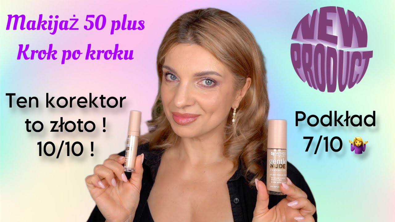 Test nowości AA Wings Of Color 👉 podkład i korektor GENTLE NUDE 🌸 Super LINER DO BRWI  i fajny TUSZ