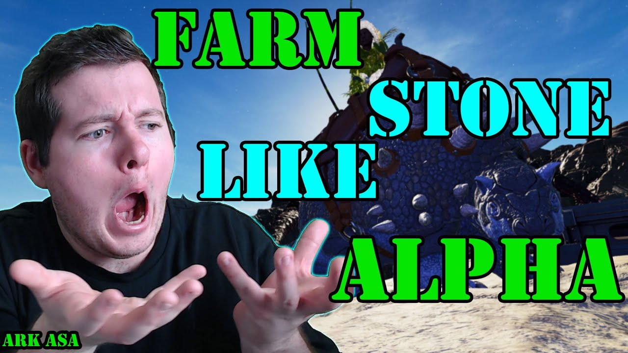 Ark ASA Fastest Way To Farm Stone Like The Alpha - Quickest Way in 2024 Ascended - How To Get Stone