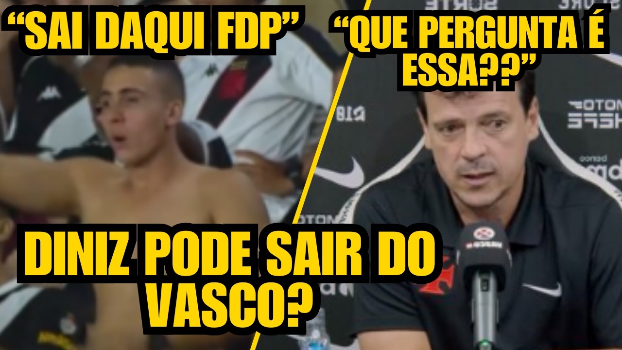 🚨 DINIZ EXPLODE NA COLETIVA! APÓS TORCIDA XINGAR ELE EM CAMPO  | VASCO X BAHIA