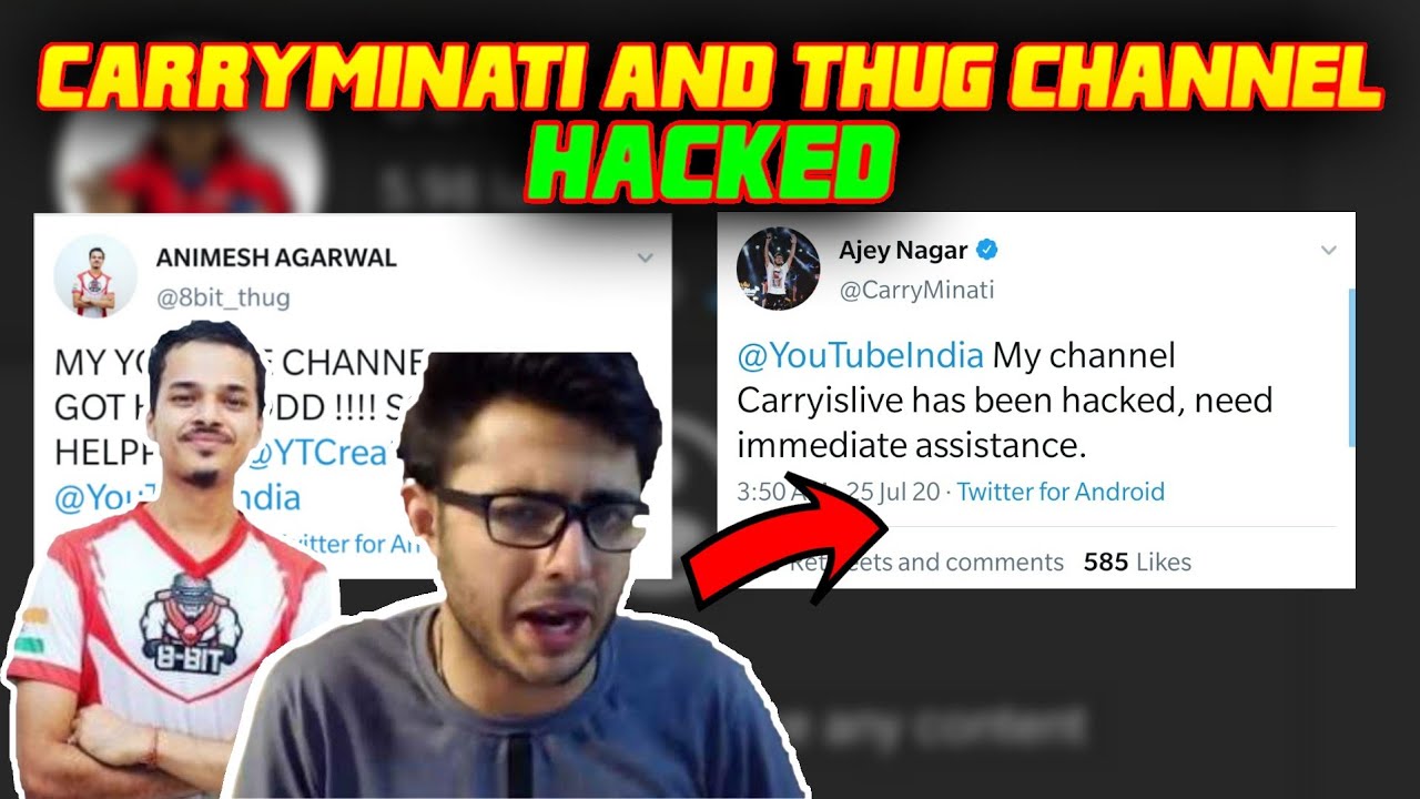 CarryIsLive And 8bit Thug YouTube Channel Hacked | Do Not Do This | Stay Safe