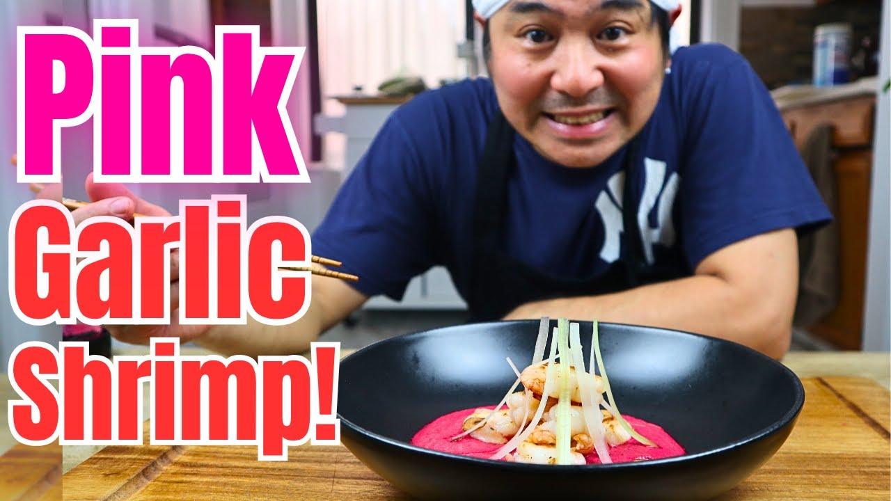 PINK GARLIC SHRIMP! How to make QUICK and EASY Garlic Shrimp Recipe!