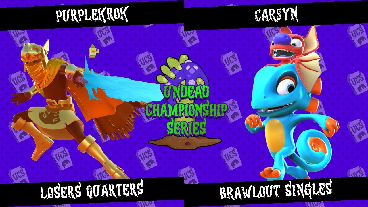 Undead Championship Series Brawlout - Purplekrok (Drifter) vs Car5yn (Yooka Laylee) -Losers Quarters