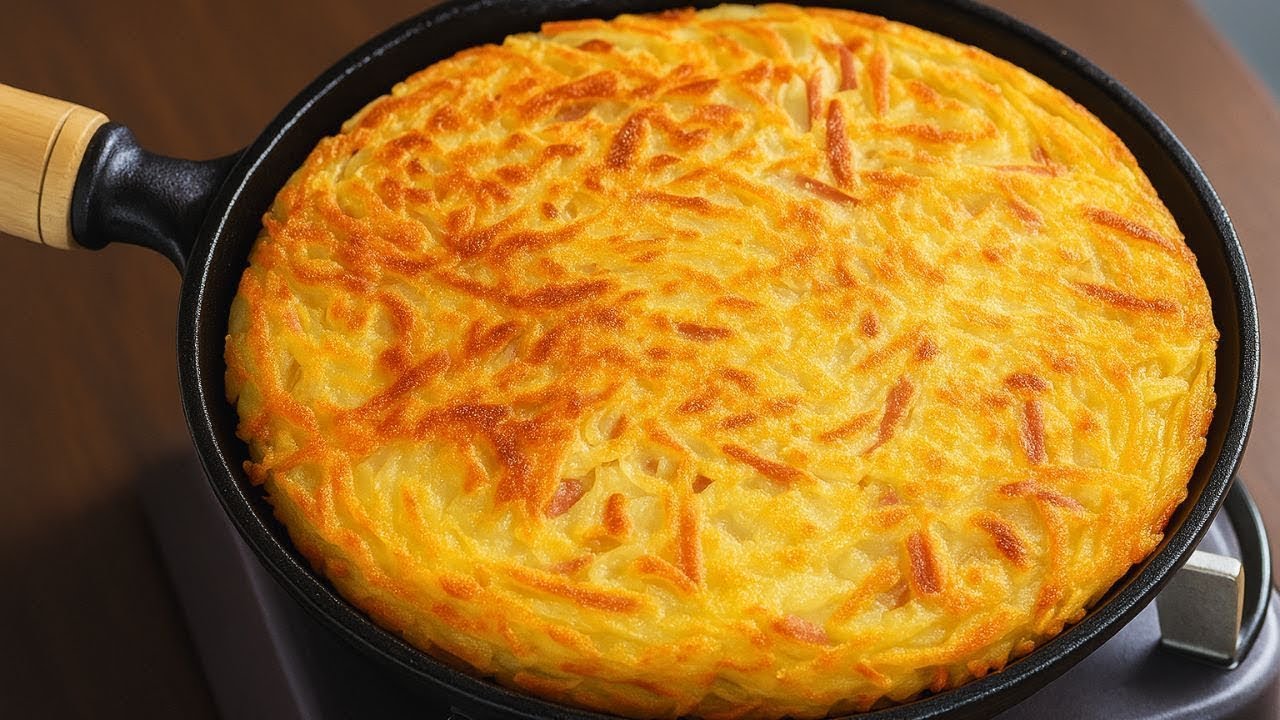 Only 1 Potato 1 Egg! Only 3 Ingredient! Just Grate Potato! Quick Recipe Perfect For Breakfast