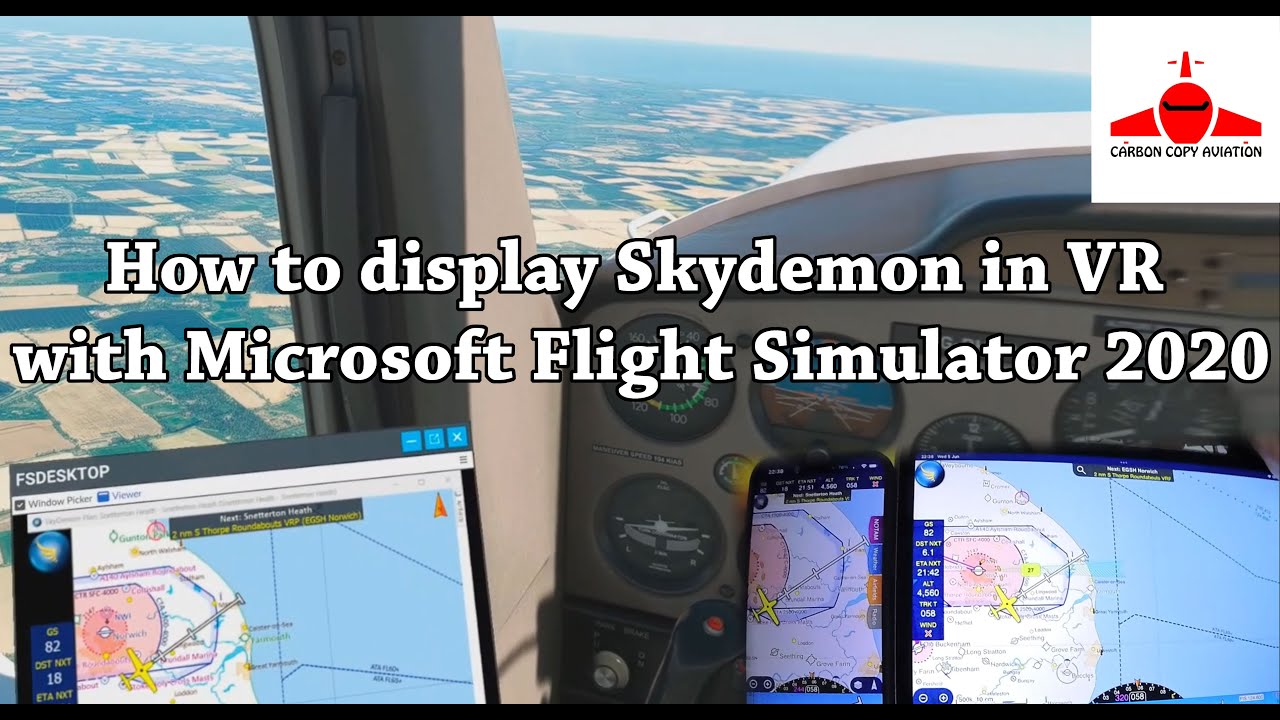 How to display Skydemon In VR in Microsoft Flight  Simulator 2020 / 2024