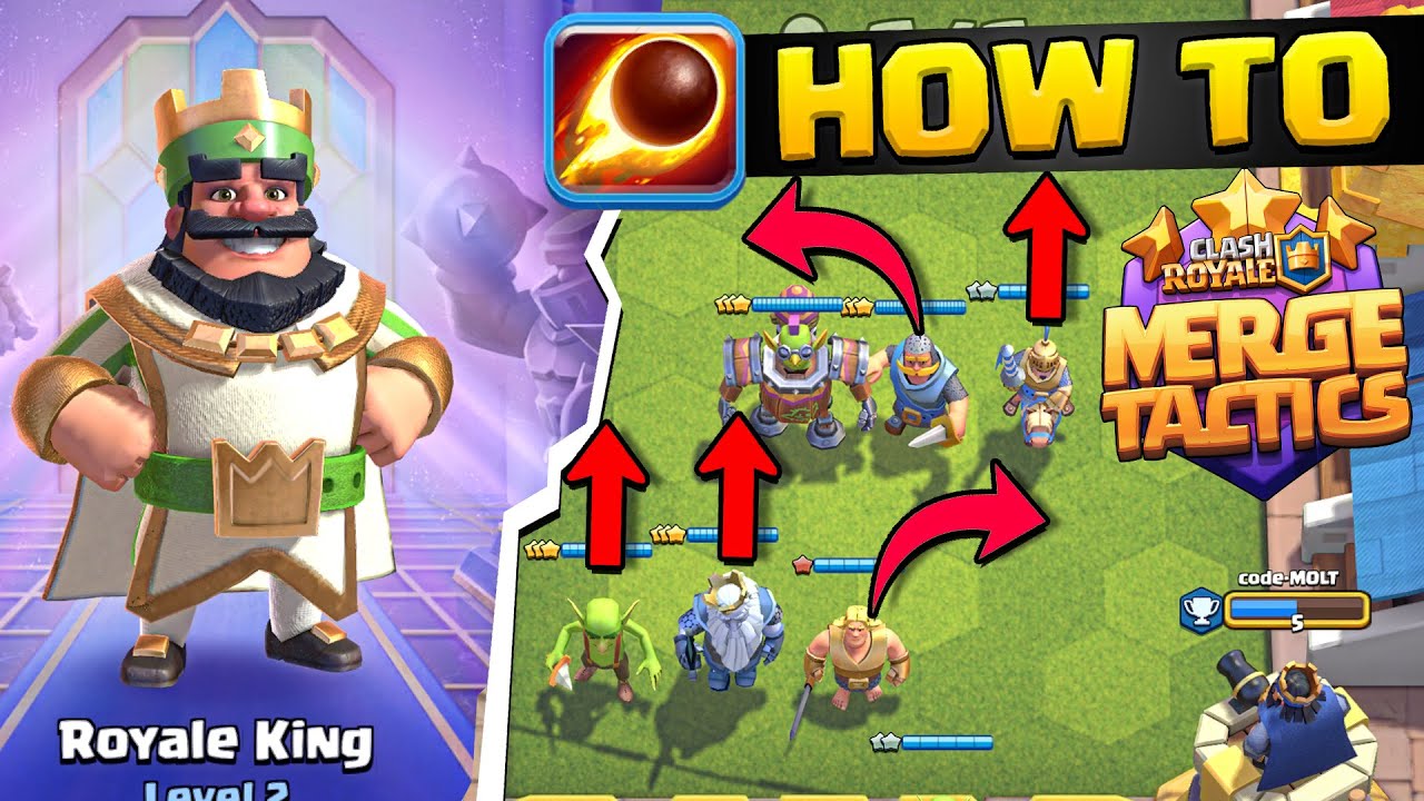HOW TO PLAY Merge Tactics in CLASH ROYALE!