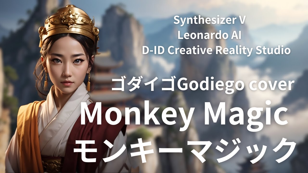 【AIが歌う】モンキーマジック/ゴダイゴcover【Synthesizer V】【Leonardo AI】【Creative Reality Studio】