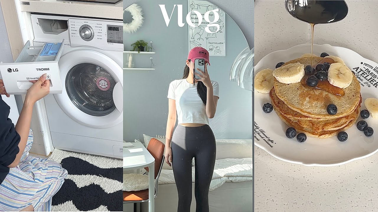 (sub) vlog 첫 세탁기 청소하고🫧 맛있게 살뺀 나만의 다이어트 레시피 with 테팔ㅣ오트밀 팬케이크, 두부면 파스타, 통밀 또띠아, 컵누들 로제 찜닭