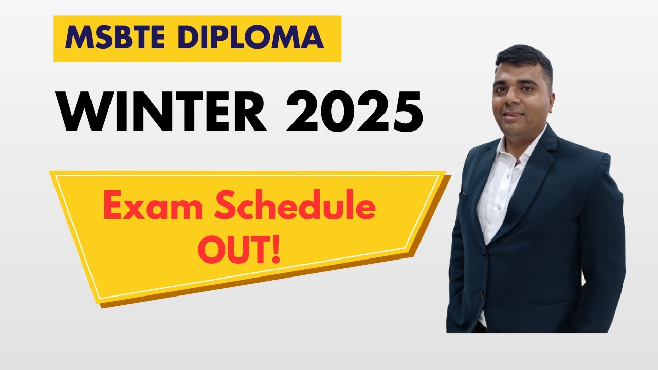 MSBTE Diploma Winter 2025 Exam Schedule OUT! 😍 Paper Dates, Gap & Important Instructions.