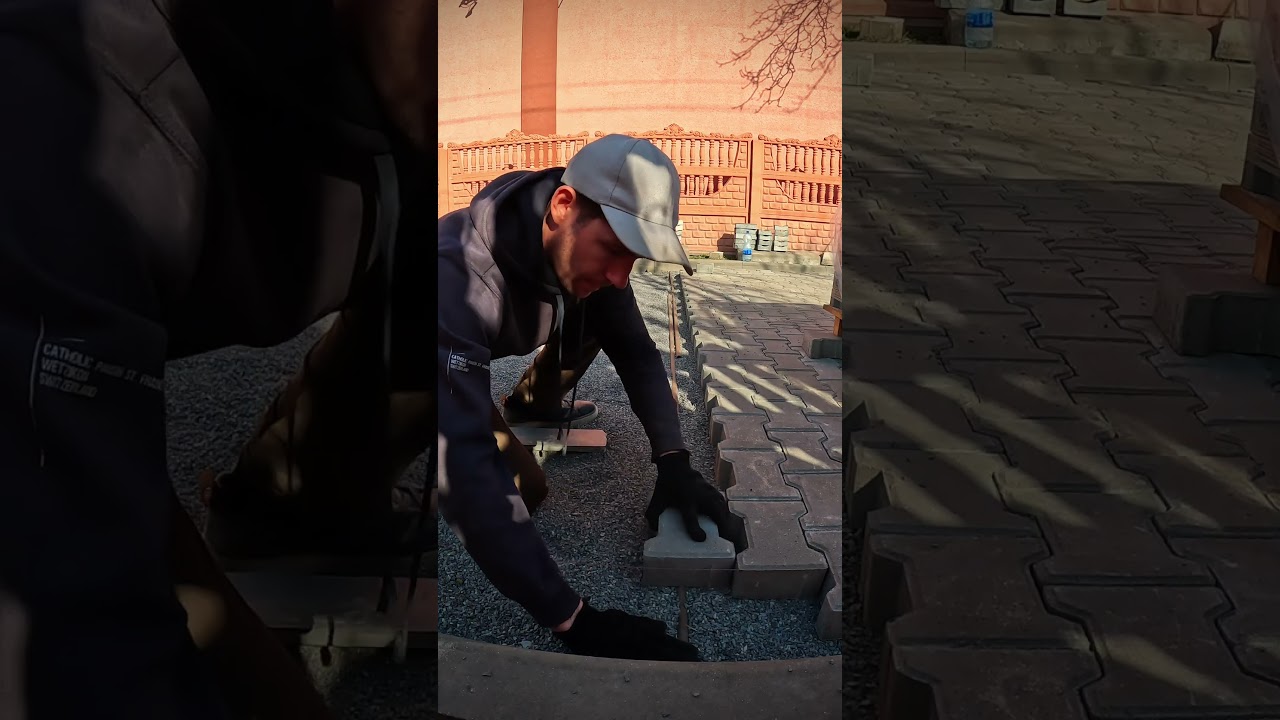 How to lay pavers: setting screed rails for a perfect level