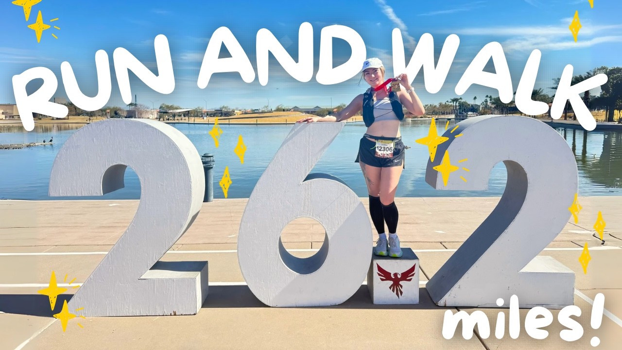 i ran (& walked) my first marathon!!! | slow runner vlog
