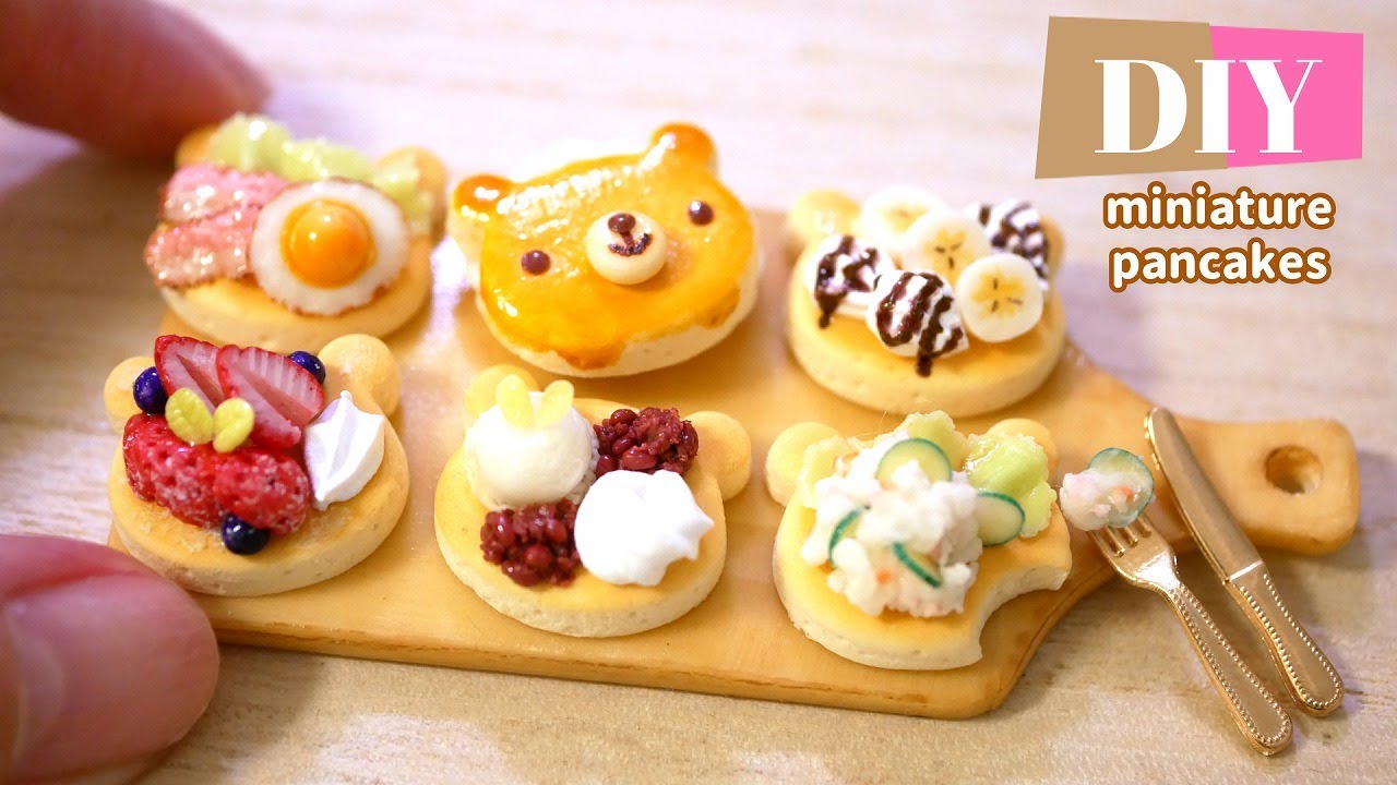 DIY | パンケーキ6種類作ってみた | 粘土 | ミニチュア