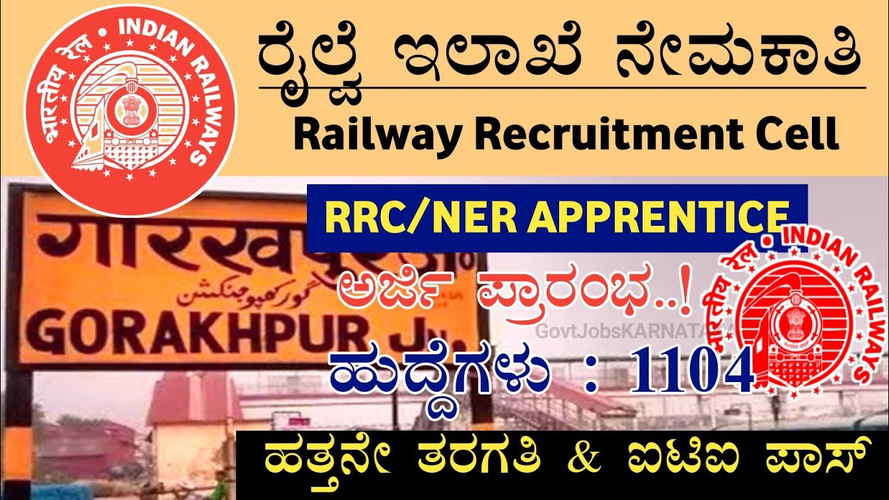 RRC NER Apprentice Recruitment 2023 | RRC Apprentice Recruitment | North Eastern Railway Vacancy |