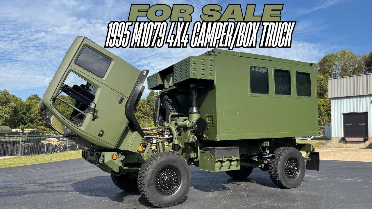 For Sale: 1995 Stewart & Stevenson LMTV M1079 2 1/ 2 Ton 4X4 Camper Truck