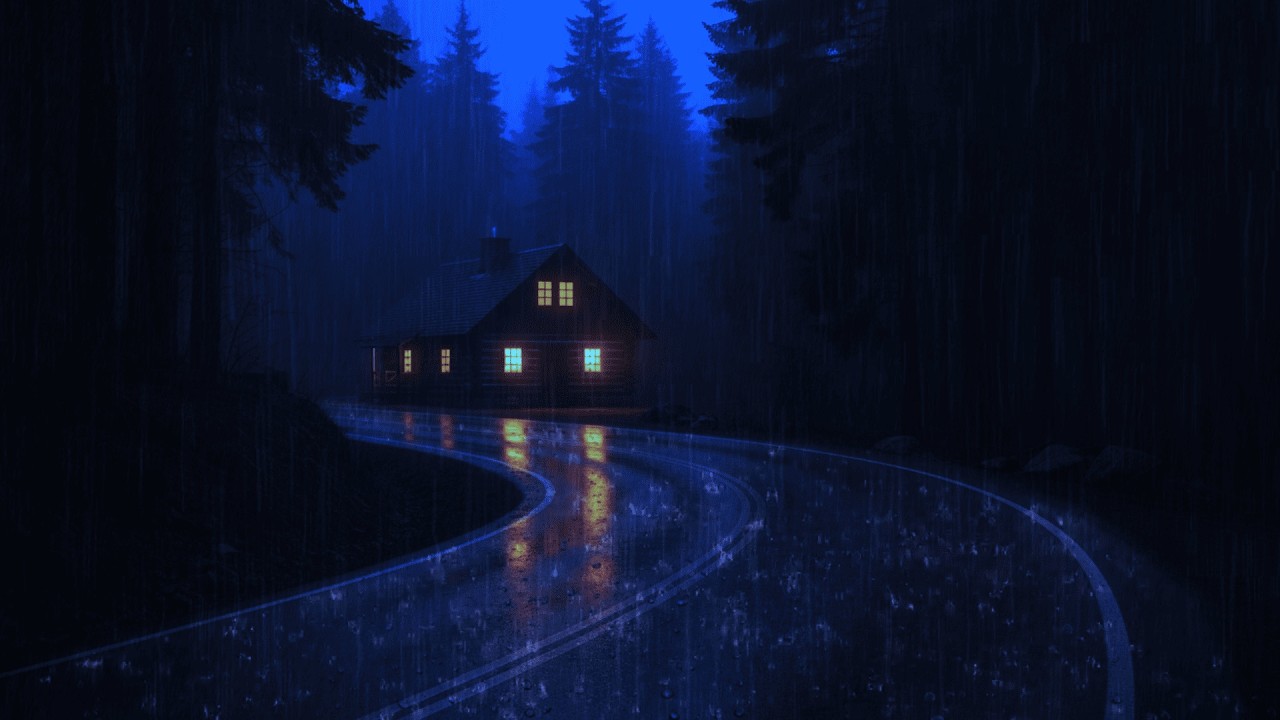 Cozy Sounds of Rain│Forest Cabin Ambience│Calm│Insomnia Relief