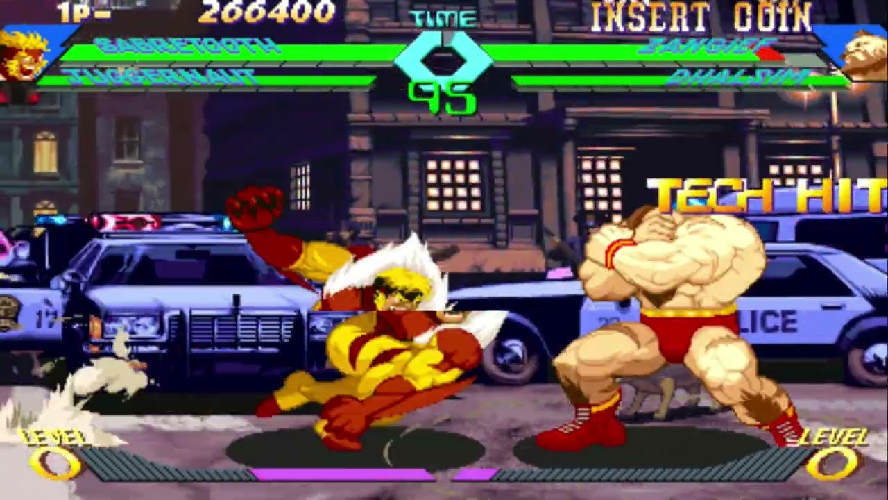 X-men vs. Street Fighter - Sabretooth / Juggernaut -  (ARCADE) - Level Expert - 1 Credit