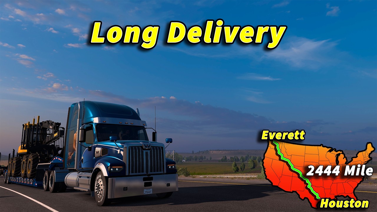 ATS Long Delivery (Houston to Everett) Texas to Washington | American Truck Simulator