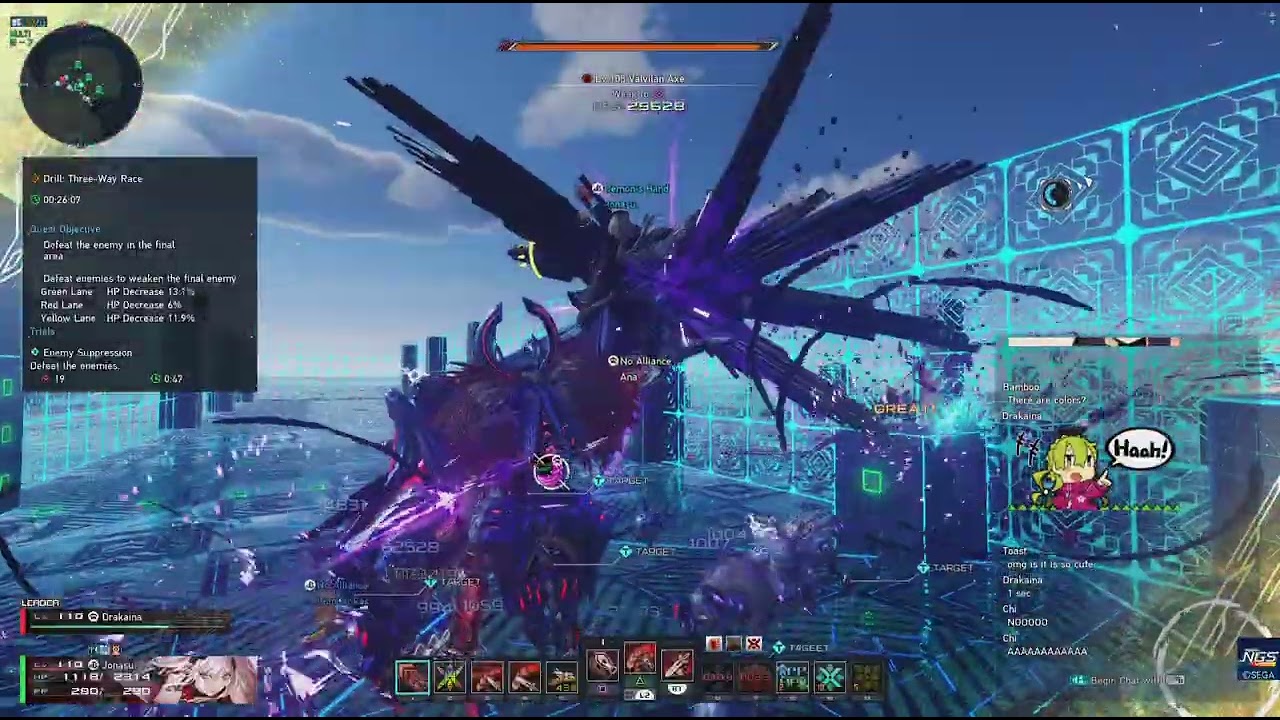 PSO 2 NGS - LTQ - Drill: Thee-Way Race