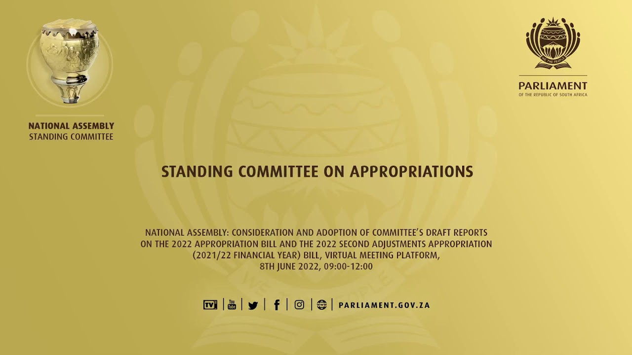 Standing Committee on Appropriations, 8th June 2022