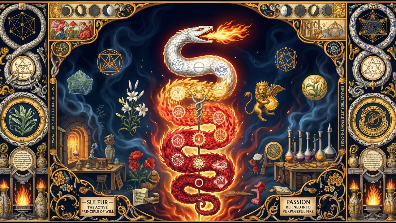 Inside Sulfur’s Flame — The Hidden Engine of Will, Passion, and Alchemical Change
