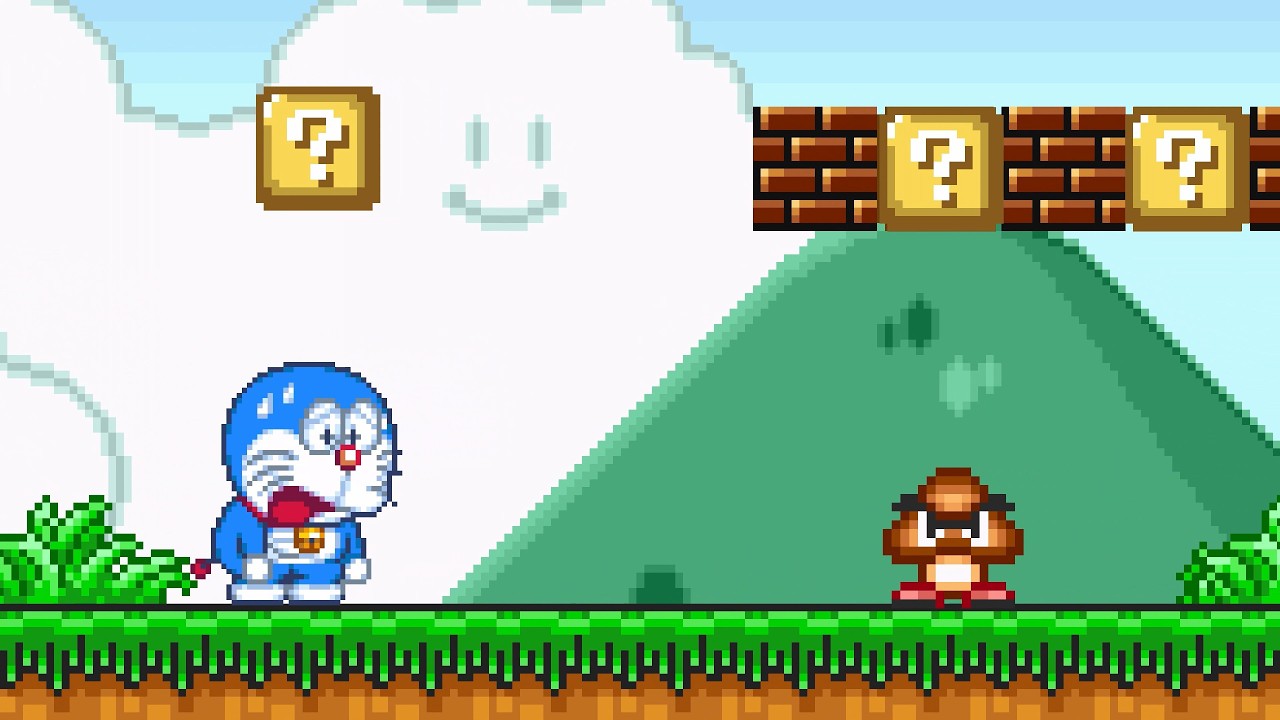 Doraemon in Super Mario World (Parody)