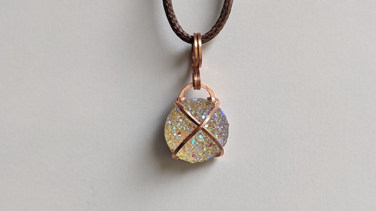 Basic Dangle Pendant Wire Wrapped Cabochon Tutorial Round Wire