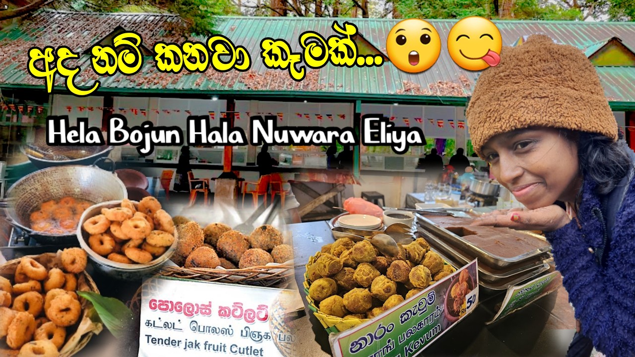 Nuwara Eliya Hela Bojun Hala 😚 Eat - නුවර එලියේ හෙළ බොජුන් හලෙන් කාපු එක එක ජාතියේ කෑම ( Vlog 202 )