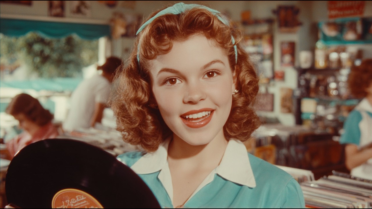 The Girl with the Vinyl Smile | 1950s Americana Doo-Wop Love Song ❤️ Oldies Romance