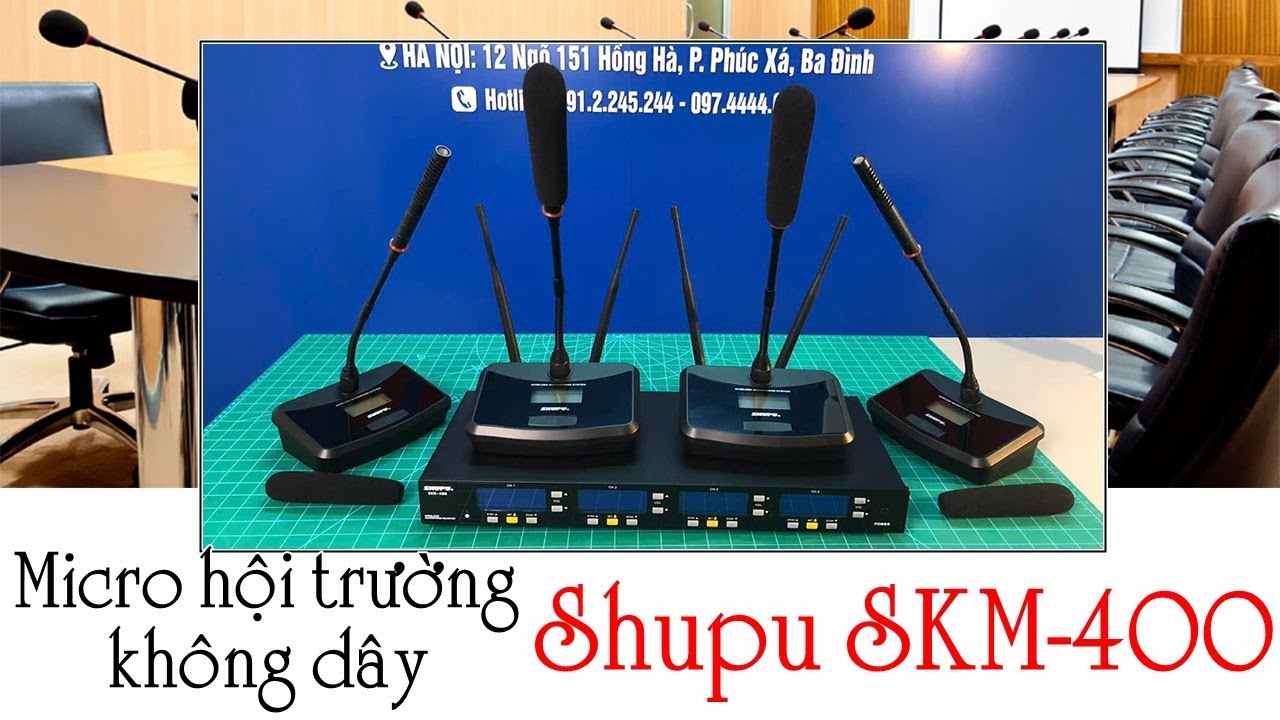 Micro hội nghị kh&ocirc;ng d&acirc;y Shupu SKM400, &acirc;m thanh cao cấp, độ nhạy cao, chất &acirc;m to r&otilde;.