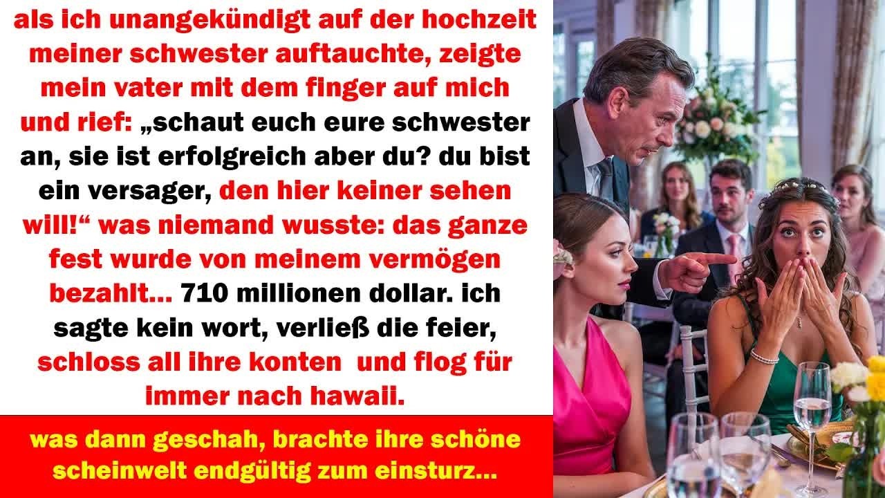 er nannte mich einen versager auf der hochzeit doch sie lebten heimlich von meinen 710 millionen