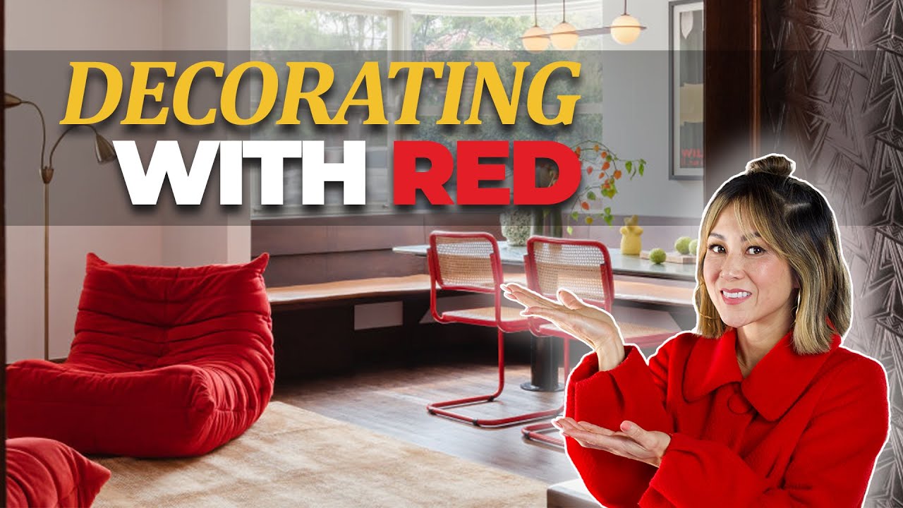 DECORATING WITH RED ❤️ Interior Design Tricks That Take Your Home to the NEXT LEVEL | Julie Khuu