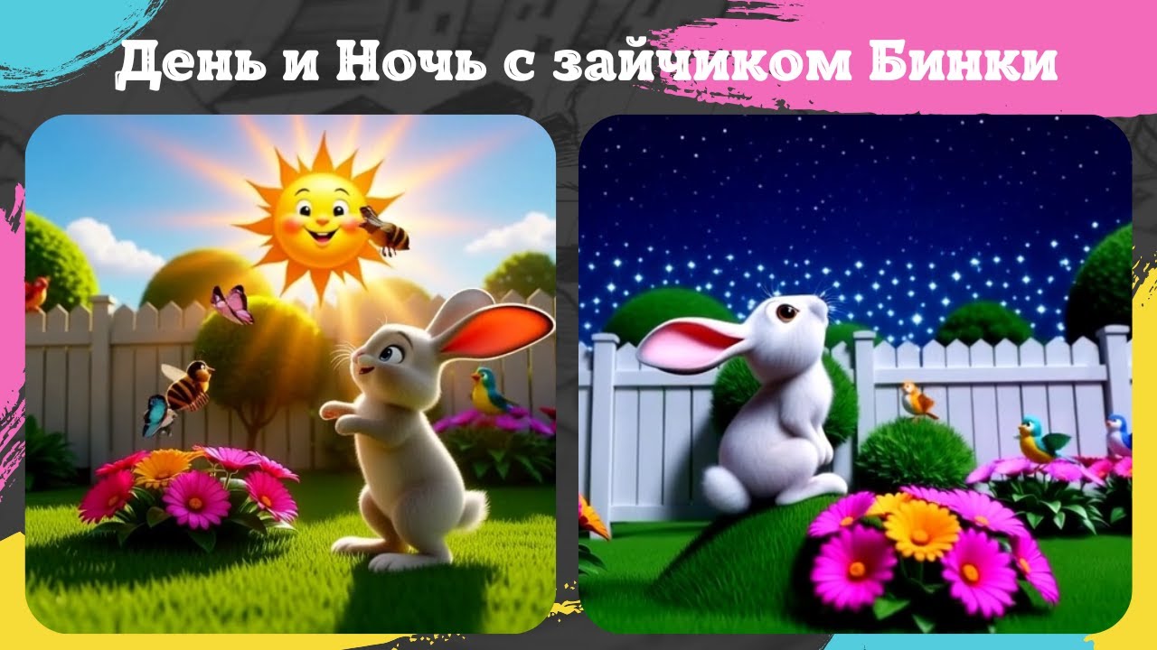 День и Ночь с зайчиком Бинки
