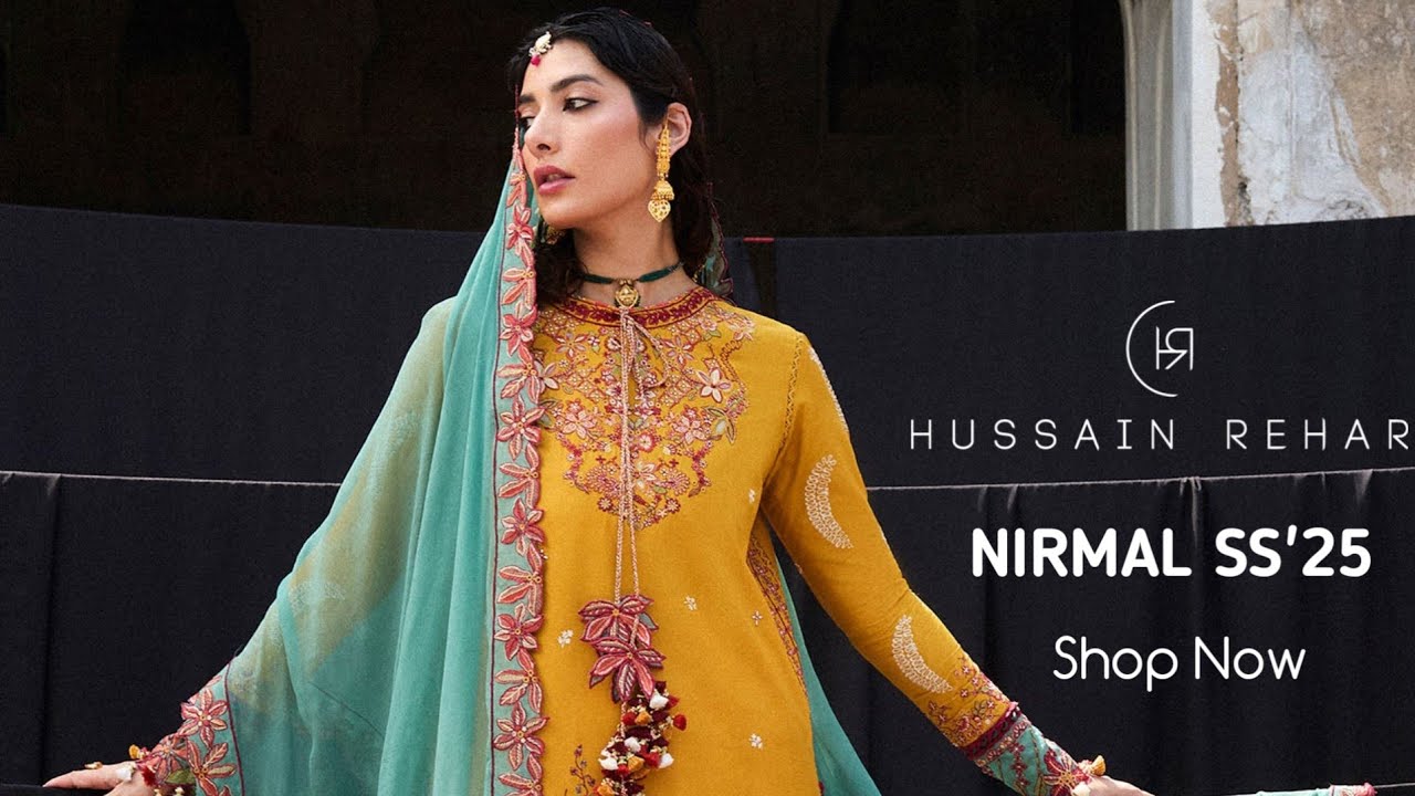 Hussain Rehar Nirmal SS '25| Hussain Rehar Unstitched Luxury Lawn Collection 2025|Hussain Rehar Lawn