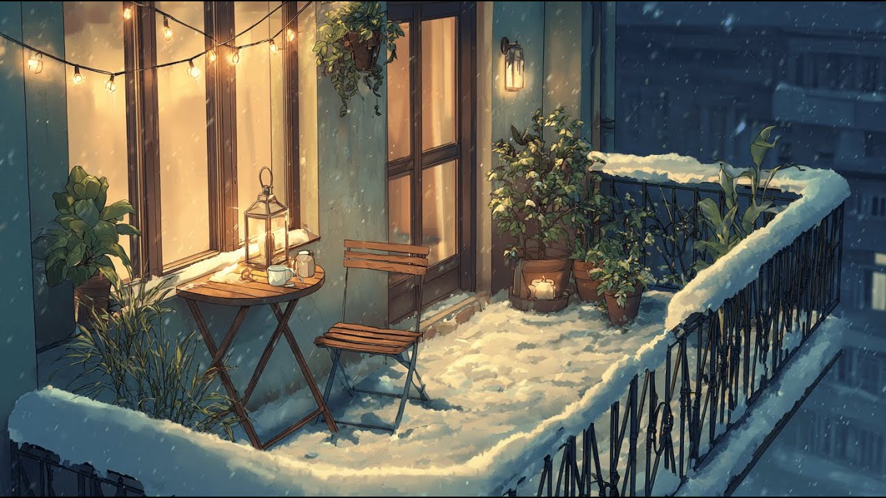 Cozy Winter Balcony ❄️ | Atmospheric Lo-Fi for Calm & Relax