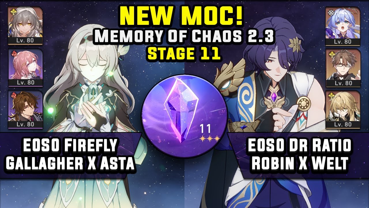 NEW Memory Of Chaos 11 E0S0 Firefly Asta Team & E0 Dr Ratio Robin (3 Stars) | Honkai Star Rail 2.3