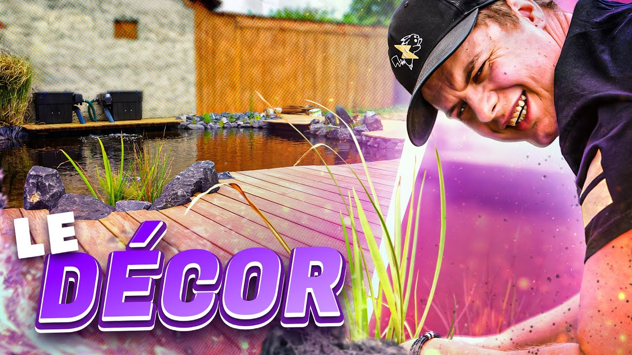 Le DÉCOR du BASSIN DE JARDIN : Enrochement, Plantes et une ÉNORME TERRASSE !