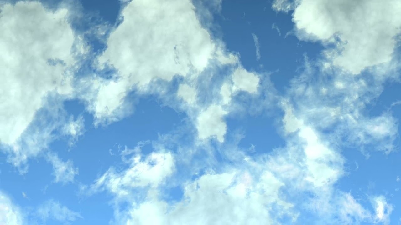 Cloud Watching Sunny Day Blue Sky Relaxing Royalty Free Background Longest 4K