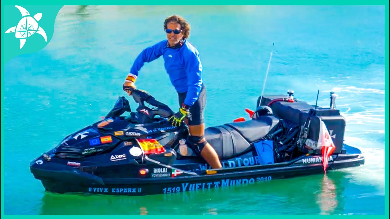 THIS GUY IS JET SKIING AROUND THE WORLD!