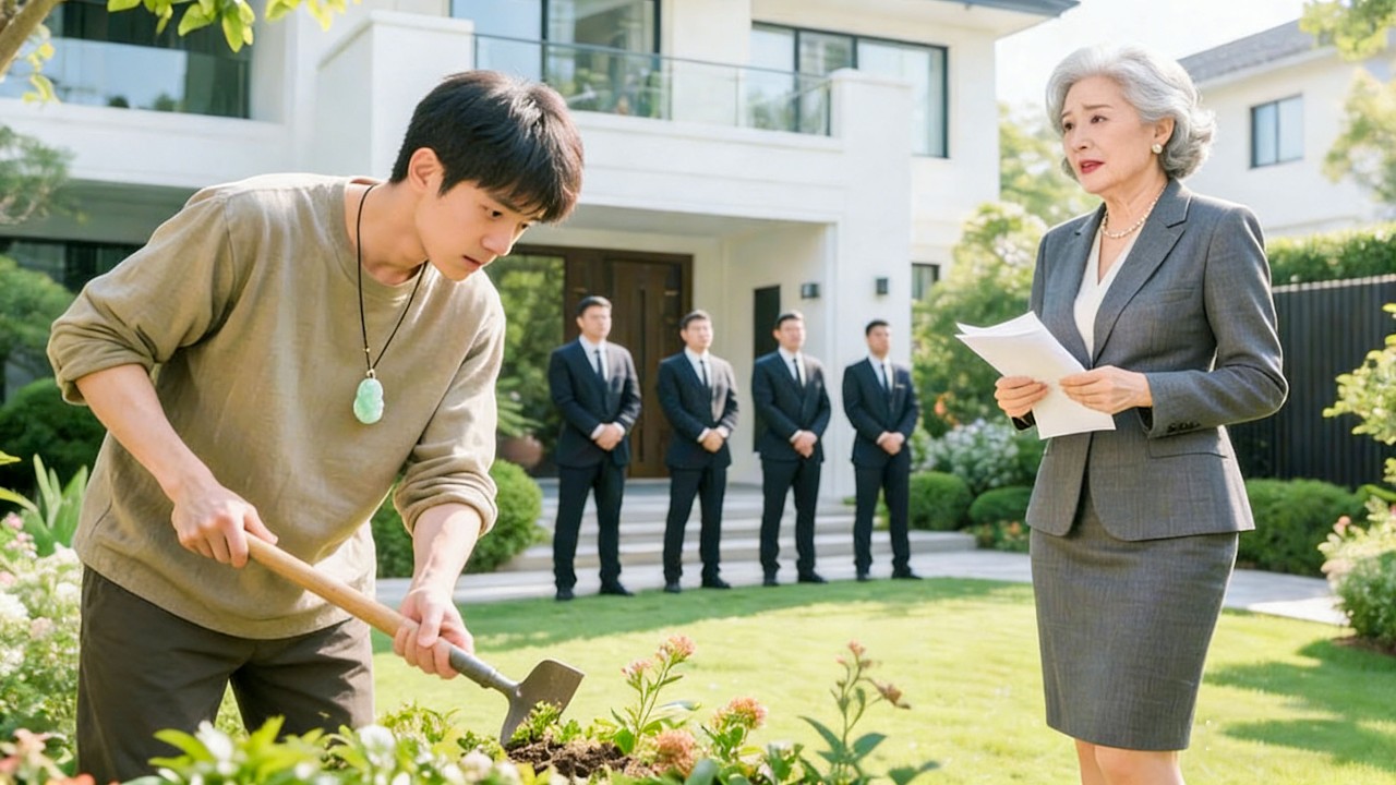 Poor guy works as gardener, female CEO is shocked to see he's her missing son for 20 years!